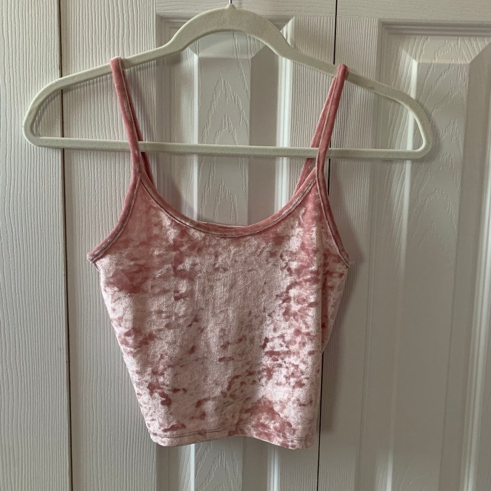 Pink Velvet Crop Top